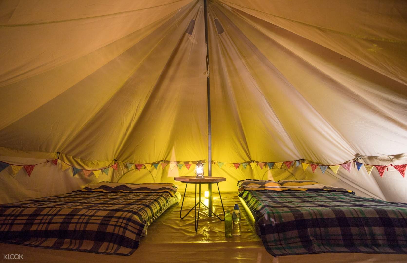bell tent inside