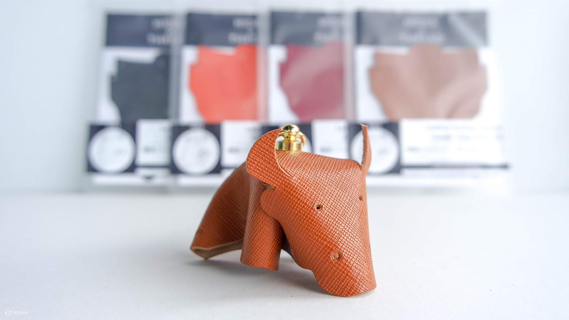 Hermes horse head DIY leather charm, orange