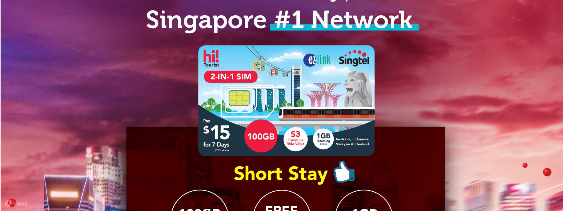 Singapore 2 in 1 Travel 4G SIM (SG Airport & City Pick Up) for ...