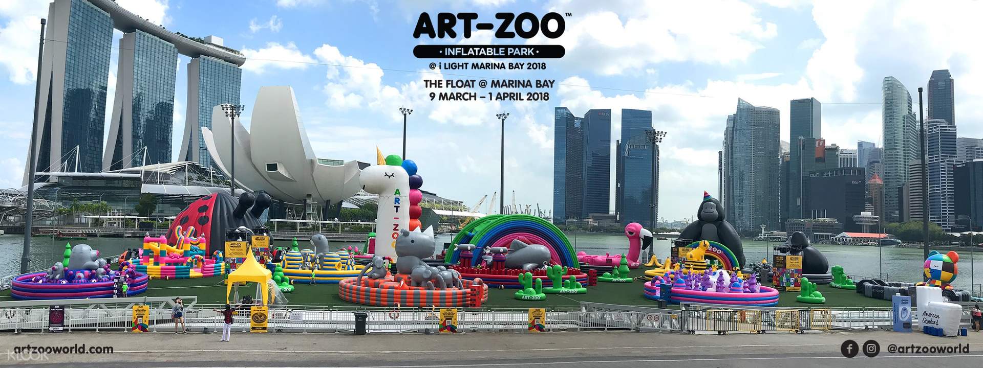 ArtZoo Inflatable Park i Light Marina Bay 2018 in Singapore