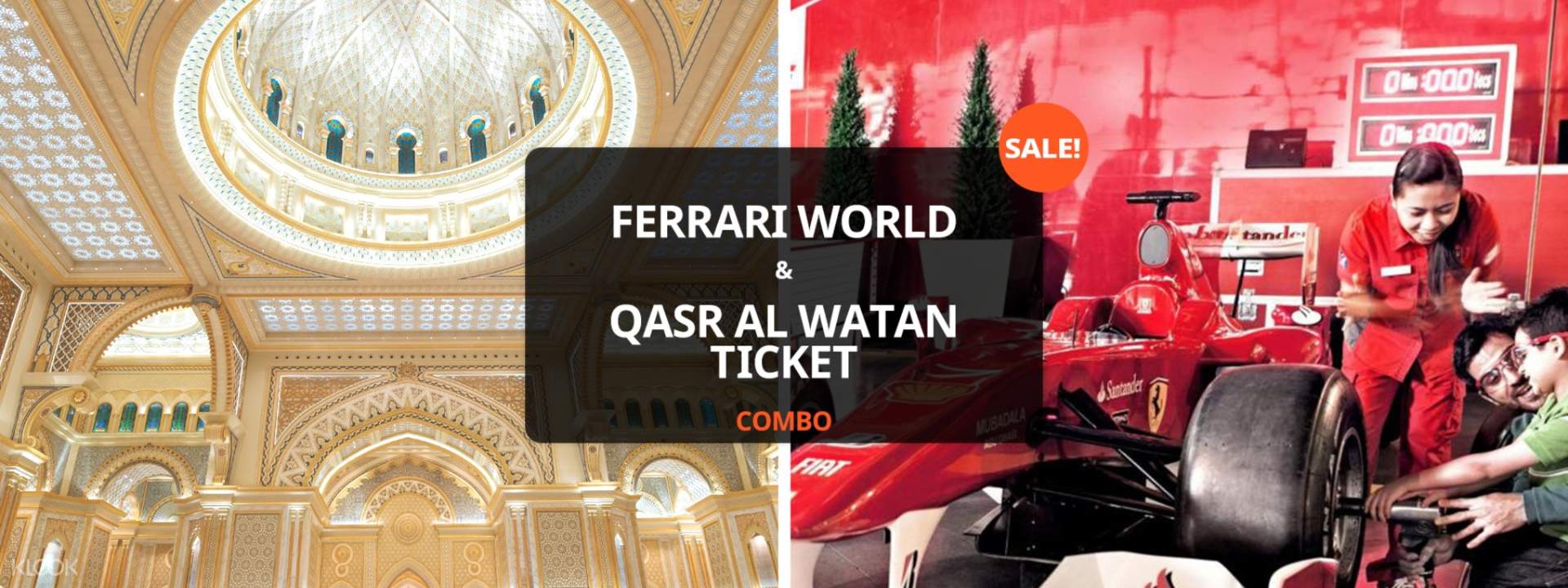 Ferrari World and Qasr Al Watan Ticket Combo