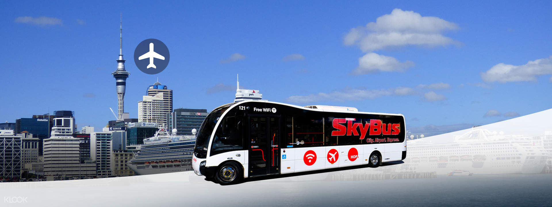 SkyBus Auckland Airport Express One Way/Round Trip Tickets