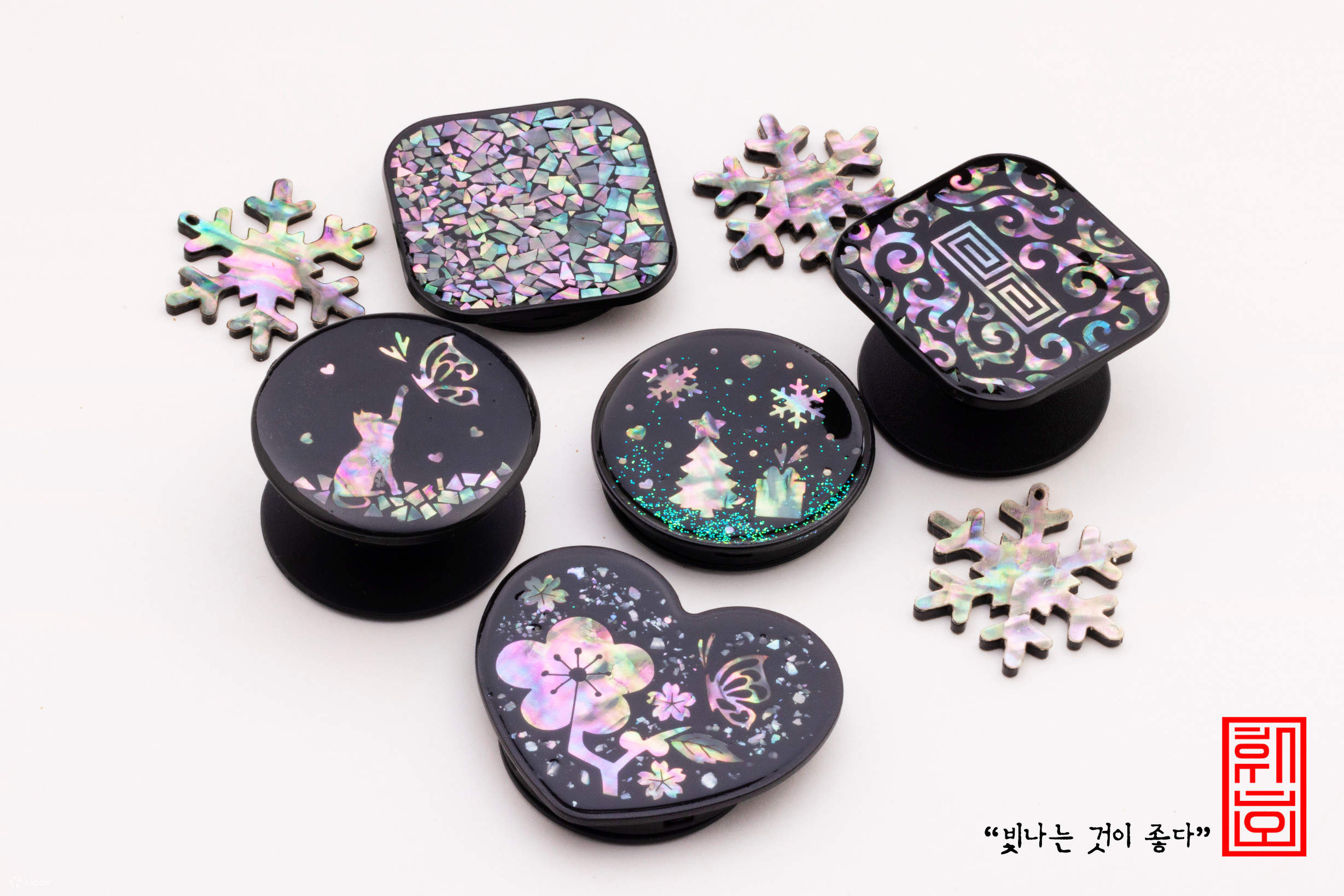 螺鈿漆器工芸品 19.5cm お皿 韓国 HO-AM 漏っ ART MUSEUM 