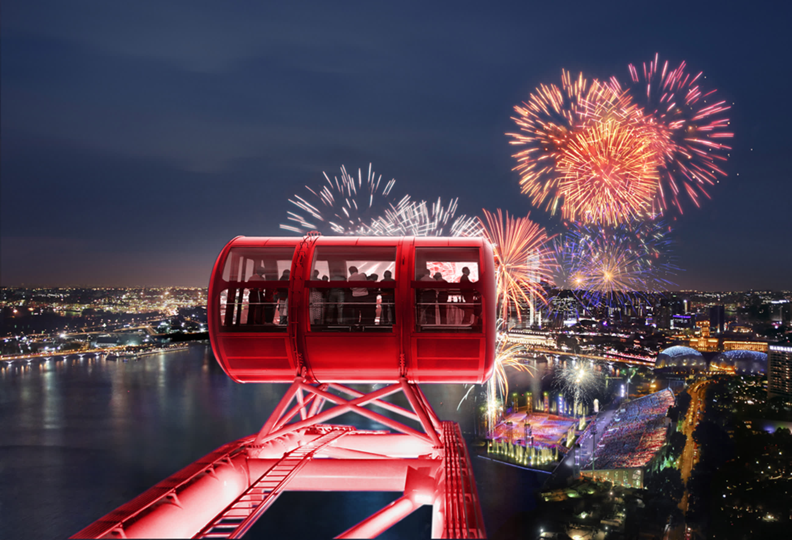 กิจกรรมทานอาหารค่ำบนชิงช้าสวรรค์สิงคโปร์ ฟลายเออร์ (Singapore Flyer) -  Klook ประเทศไทย