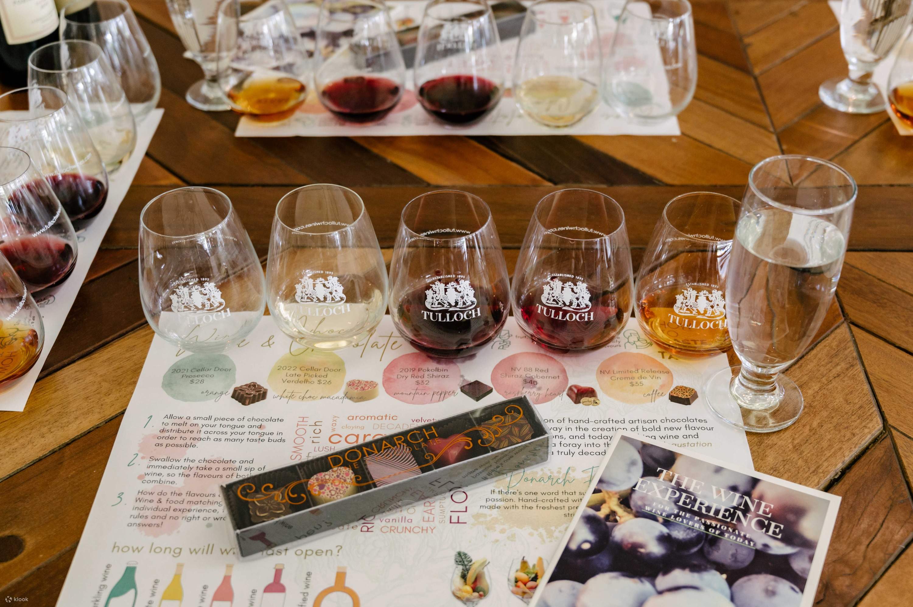 Tulloch Wines Wine and Paired Chocolate Tasting Klook