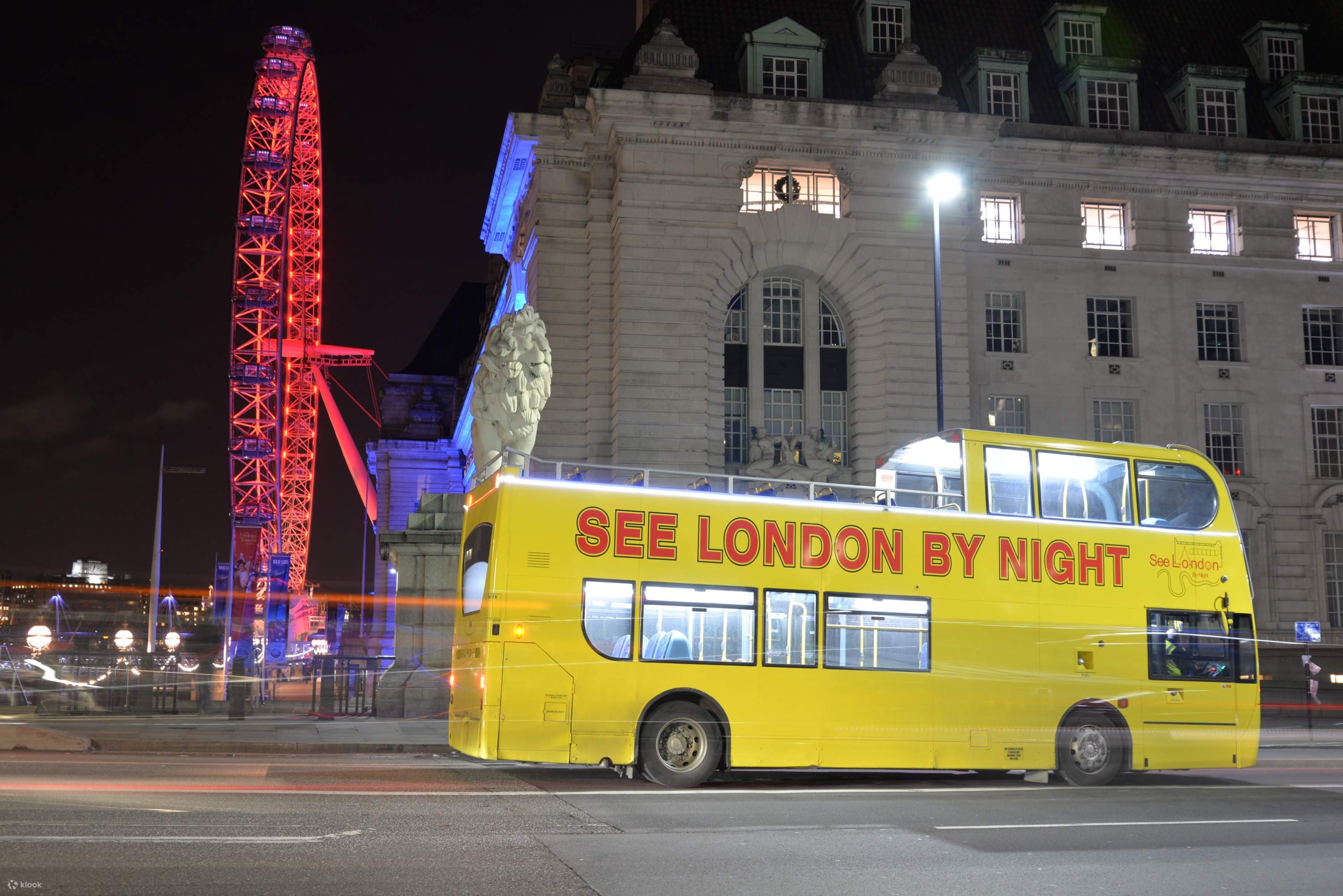 Вечерние автобусные экскурсии. Автобусы в Лондоне ночь. London Bus Tour. London by Night Sightseeing open Top Bus Tour with Audio Guide( на Красном автобусе ).