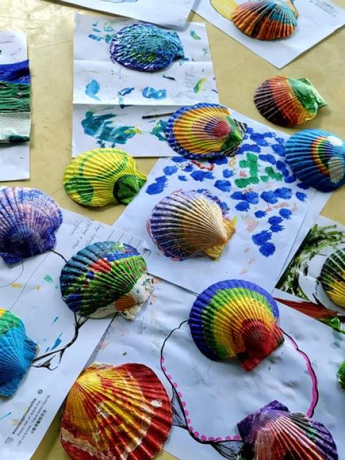 Vỏ sò do học sinh thiết kế sáng tạo