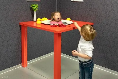 头在桌子上的错觉 Illuseum Berlin