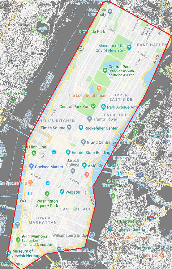 Area Layanan Transportasi Bersama Manhattan (Battery Park-125 Street)