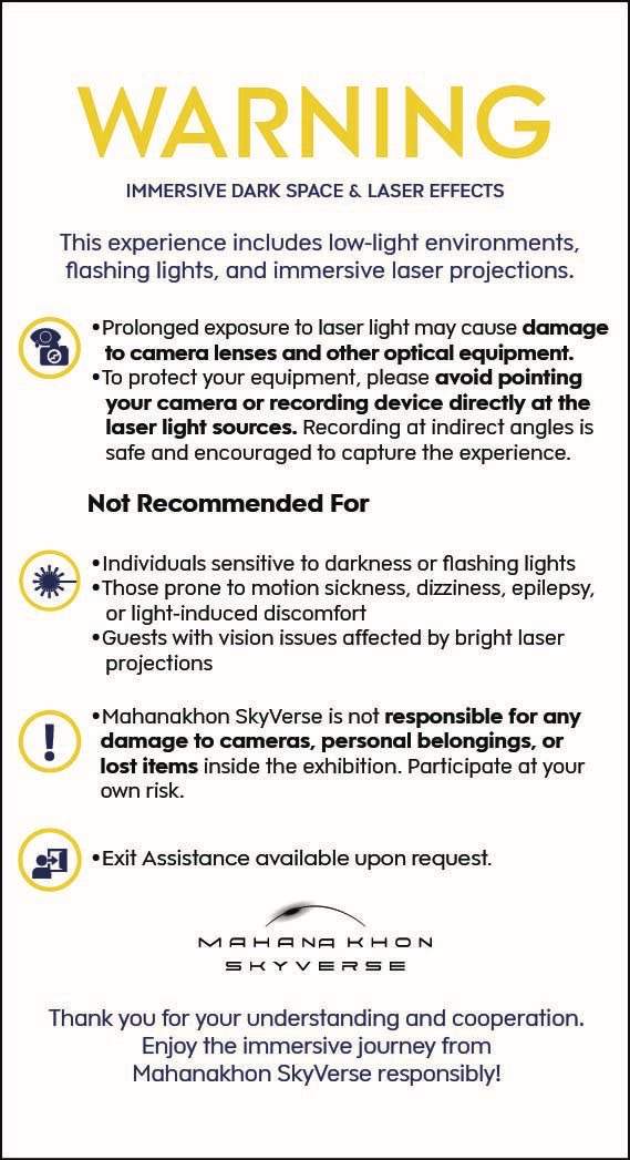 Mahanakhon Skyverse Warnung