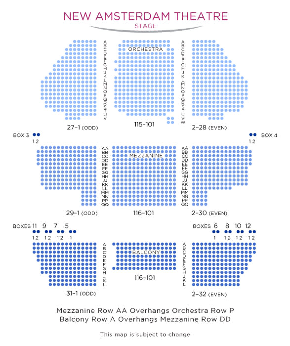新阿姆斯特丹剧院座位表