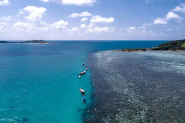 The naturally clear water with a chance to see many interesting corals and fishes