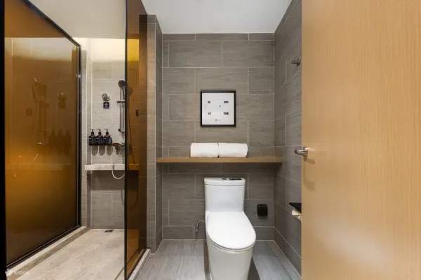 ホテル客室のバスエリア環境表示マップ