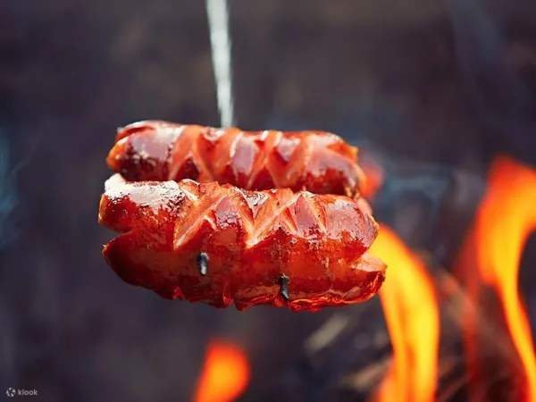 Nächtliches lappländisches Barbecue