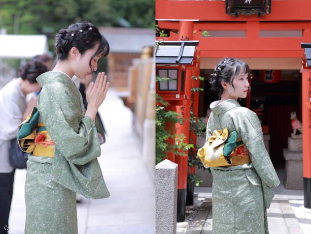 참배 기모노 촬영