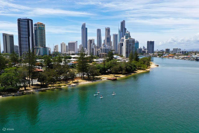 an aerial view of gold coast