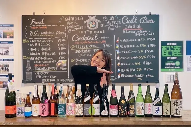 在涩谷品尝清酒并无限畅饮