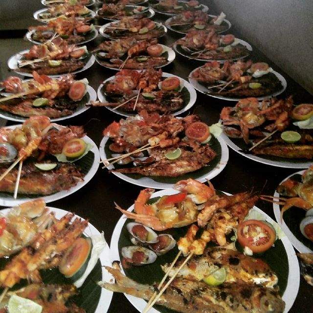 Dîner de fruits de mer à Jimbaran, Bali 