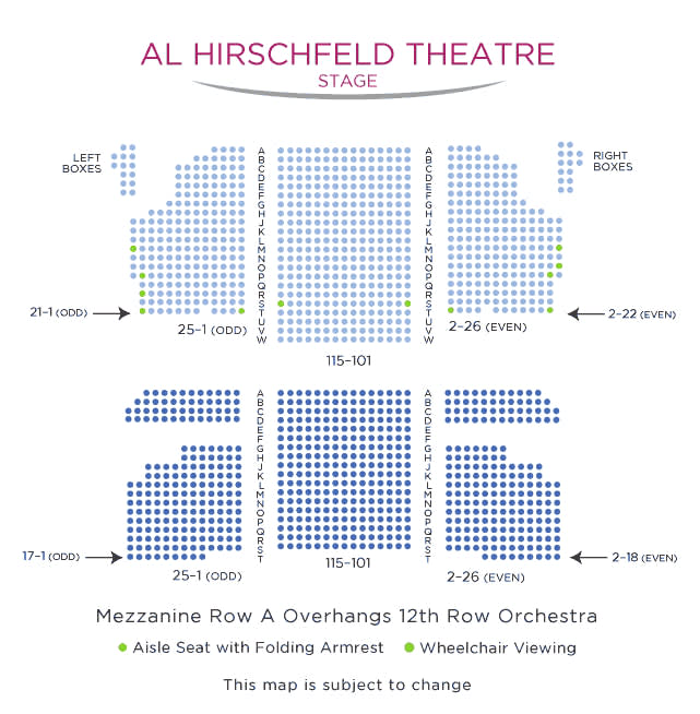 Plano de asientos del Teatro Al Hircschfeld