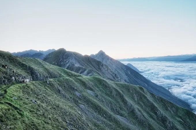 Nordkette 山高耸于云层之上