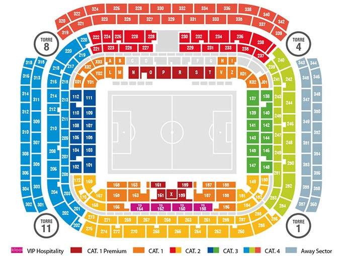 peta tempat duduk san siro