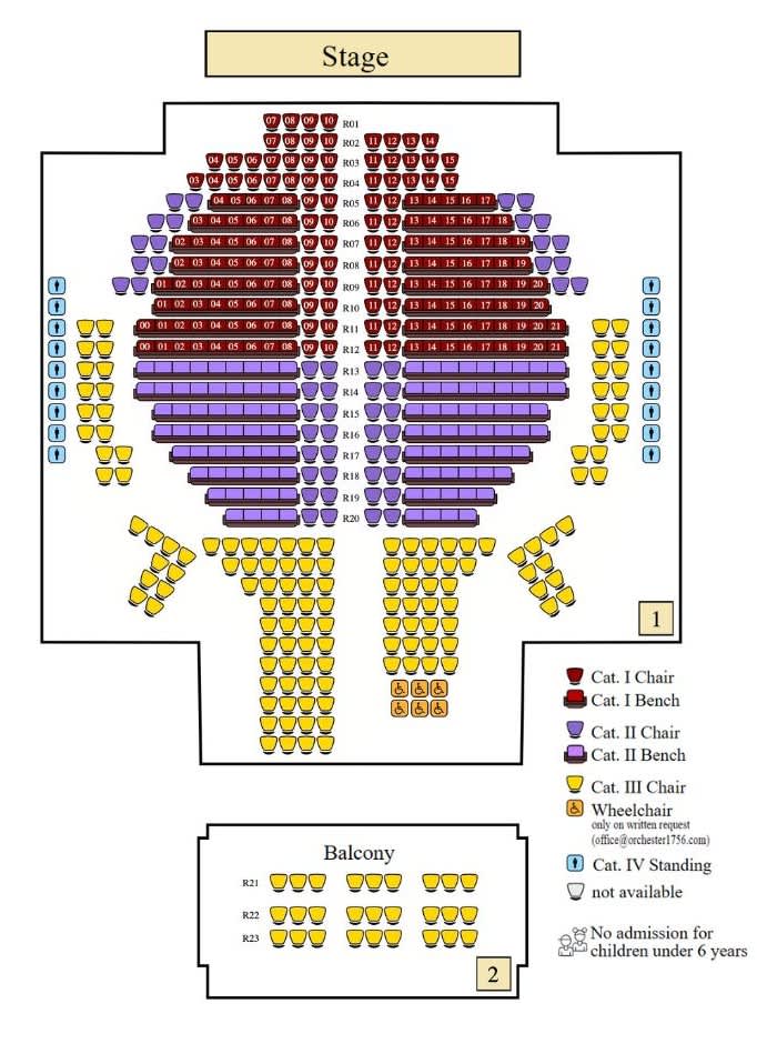 Denah tempat duduk aula konser