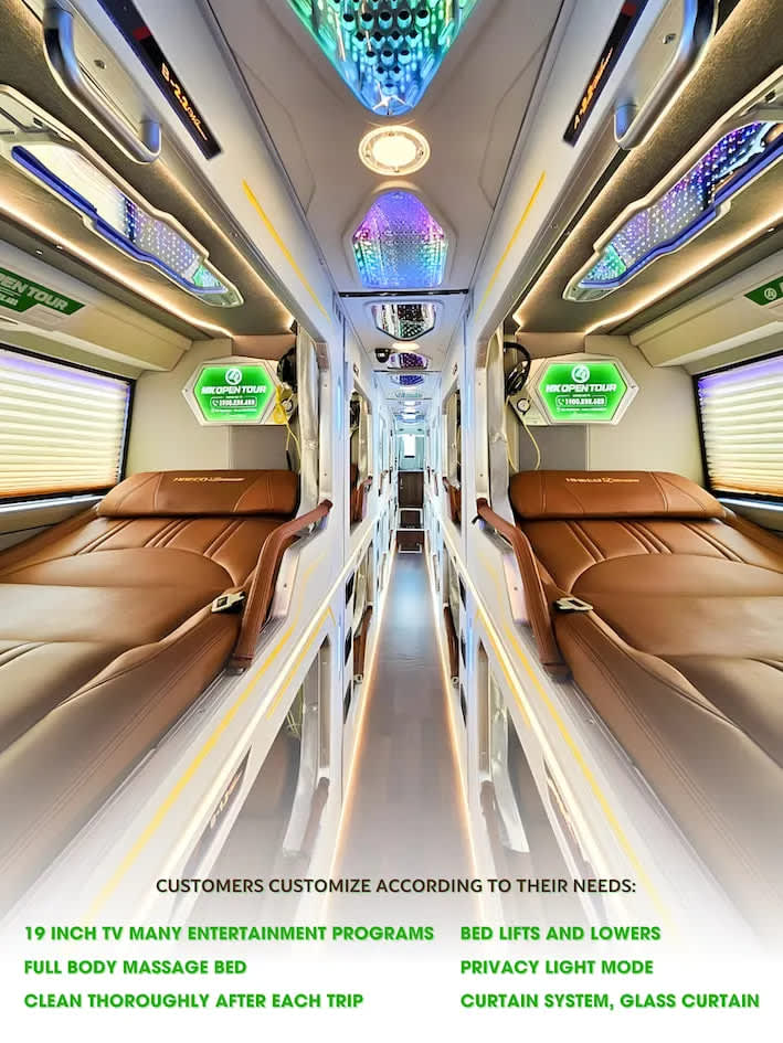 นิญบิ่ญ - รถบัสปรับนอนซาปาโดย HK Buslines