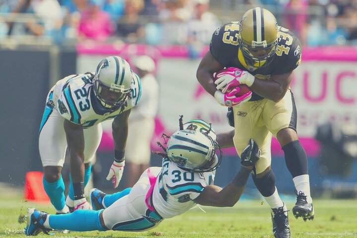Champions Square Tailgate-Atmosphäre: Musik, Essen und der Geist der Saints leben