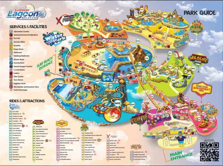 sunway lagoon map