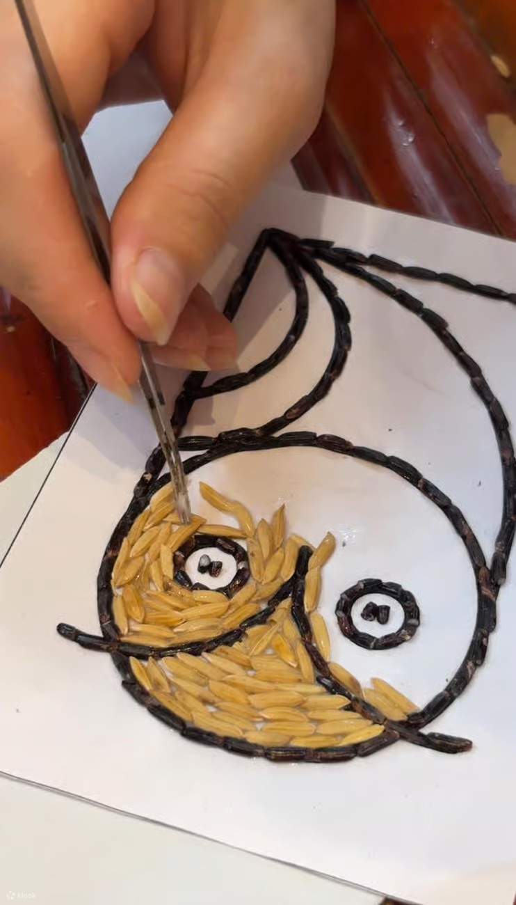 닌빈 탐콕 박물관 쌀 모자이크 워크숍