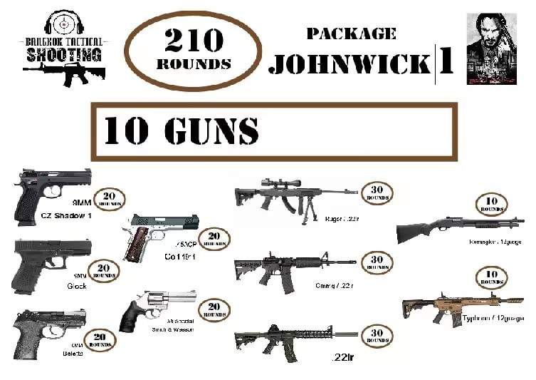 10 Gun 210 Rounds for 1-4 players