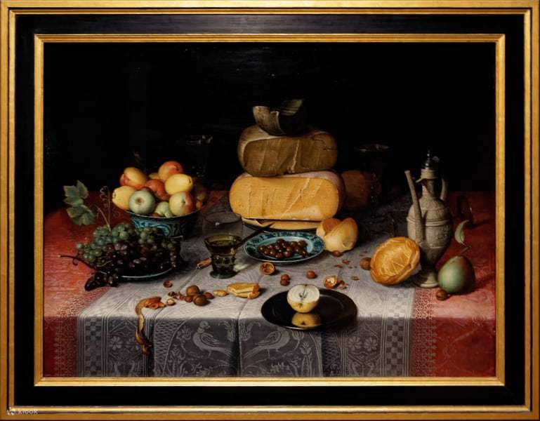 オランダ絵画 アンティーク Dom Raymon作 額付き 立体アート 二重絵画 アムステルダム国立美術館でオランダ黄金時代の芸術の素晴らしさを発見
