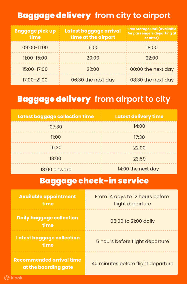 Luggage delivery/check-in service from Hong Kong Airport to and from the city (provided by SF Express) Klook