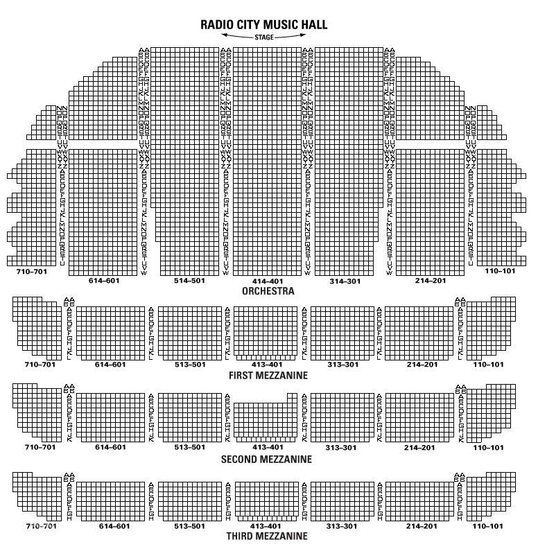 Radio City Christmas Spectacular Seating Chart