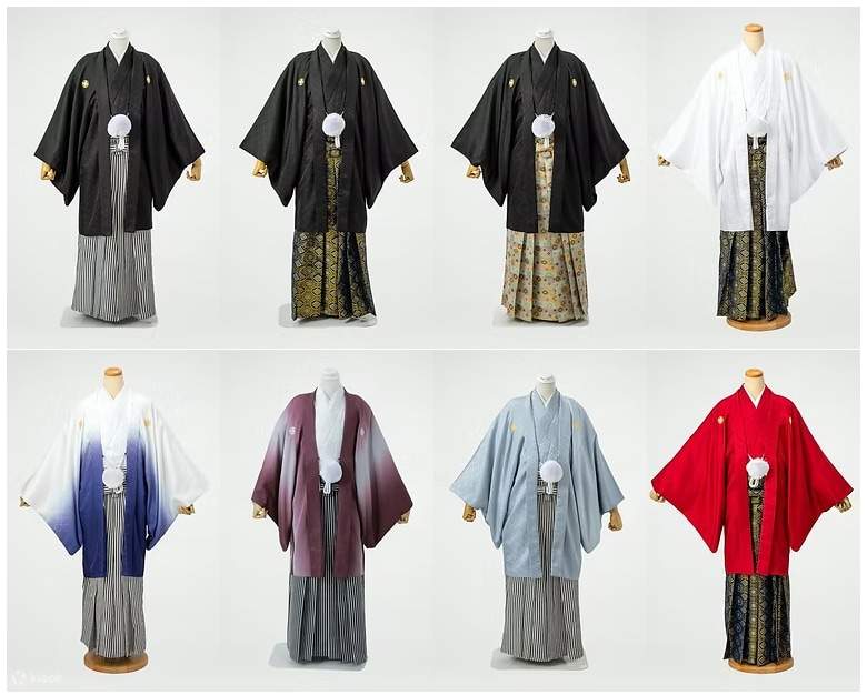 纹月袴：我们提供四种款式的袴，可与和服自由搭配。部分尺寸可能缺货。