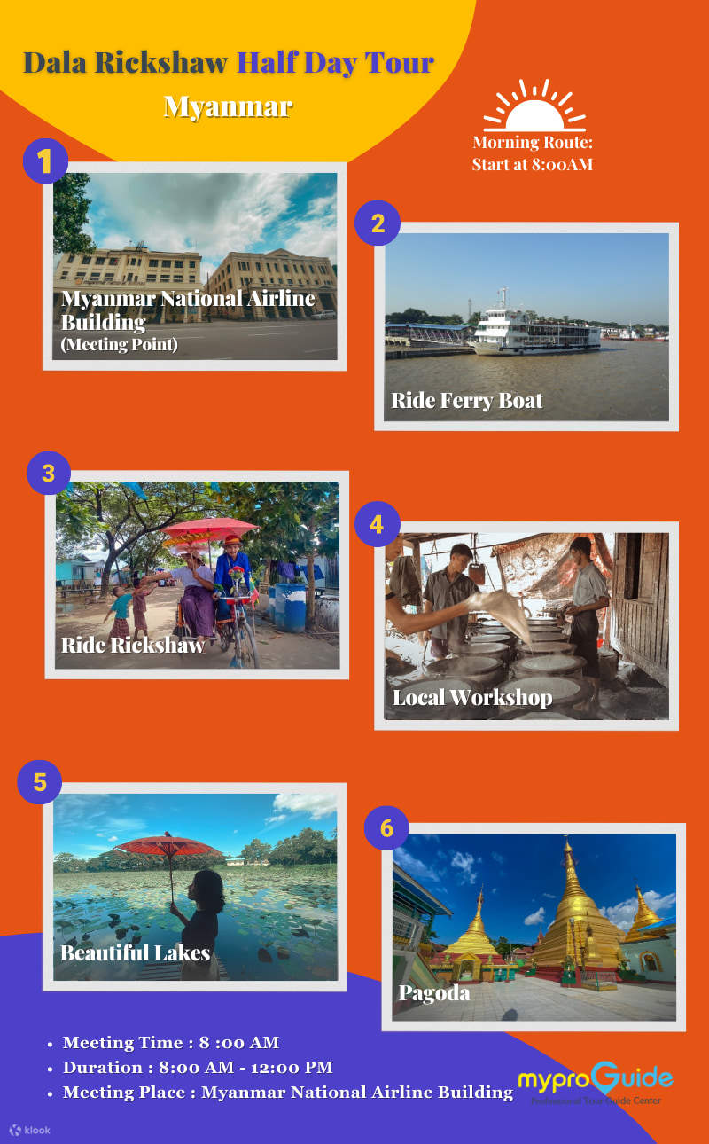 Imran Rind Rickshaw Dala Rural Rickshaw Half Day Tour from Yangon - Klook Australia