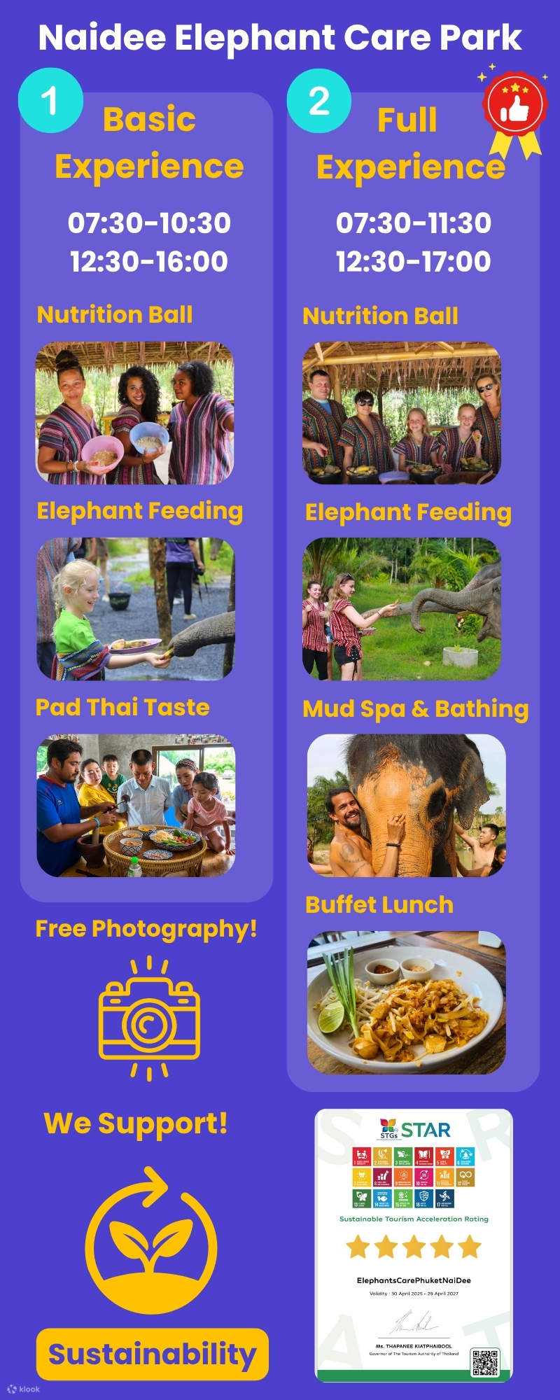 Esperienza all'Elephant Care Park di Phuket
