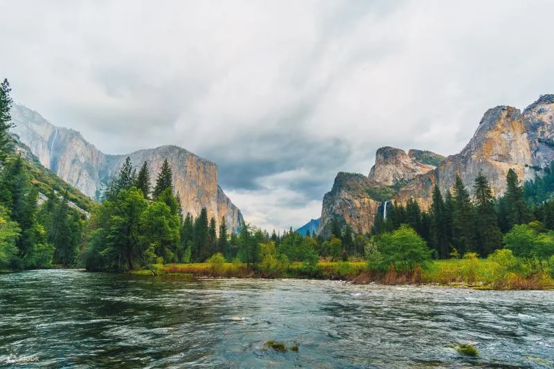 View of the hills from the water