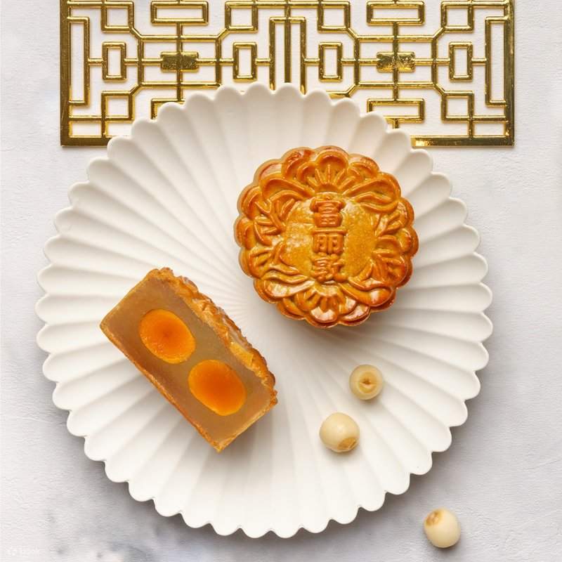 低糖雙黃白蓮蓉烤月餅