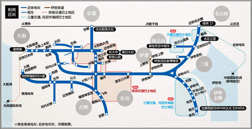 Kintetsu Rail Pass (1 Day/2 Days/5 Days/Plus) - Klook