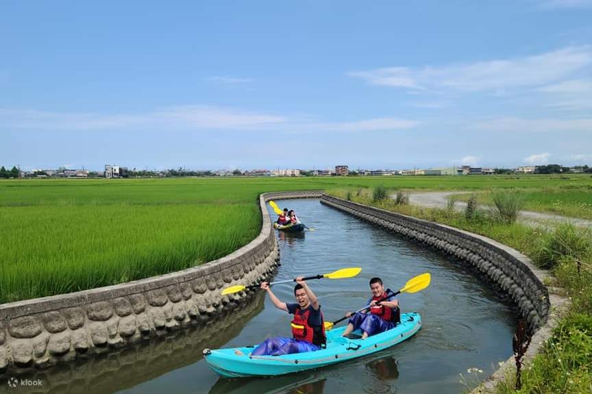 Splendida vista del cielo e dei campi di riso