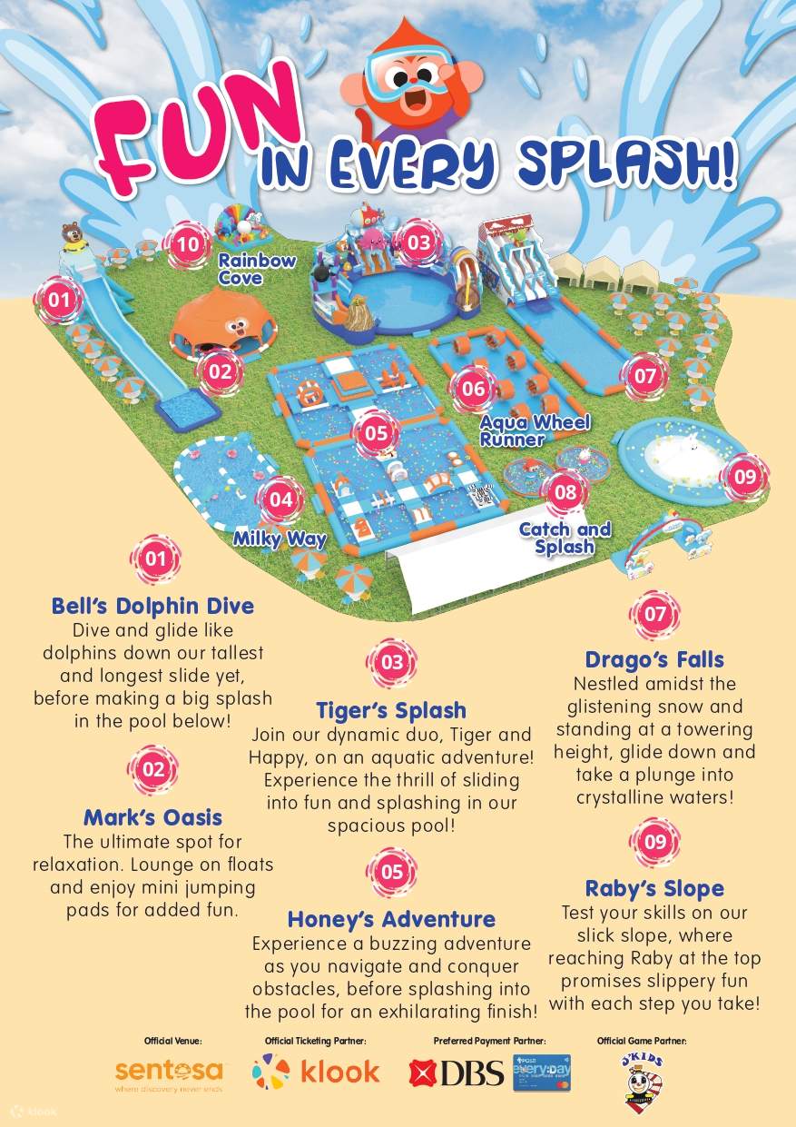Sentosa Splash Splashtopia At Sentosa Palawan Green in Singapore - Klook Australia