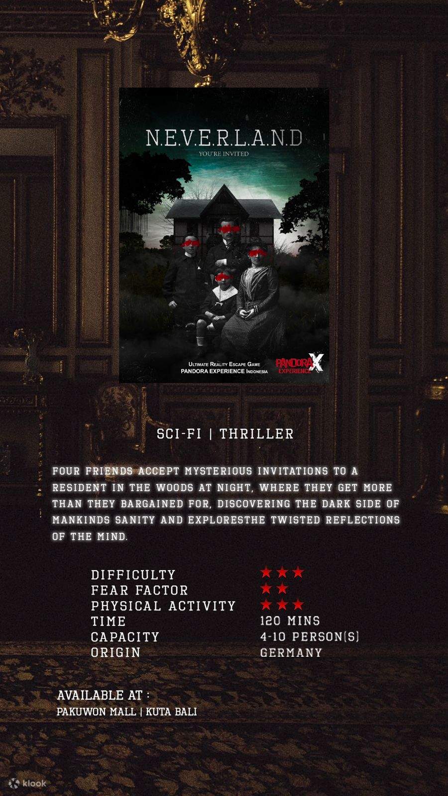 Pandora Experience Escape Room in Bali Klook India