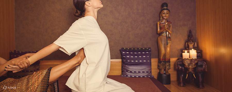 woman being back stretched