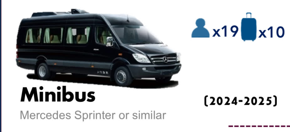 広々としたミニバスで快適な旅をお楽しみください