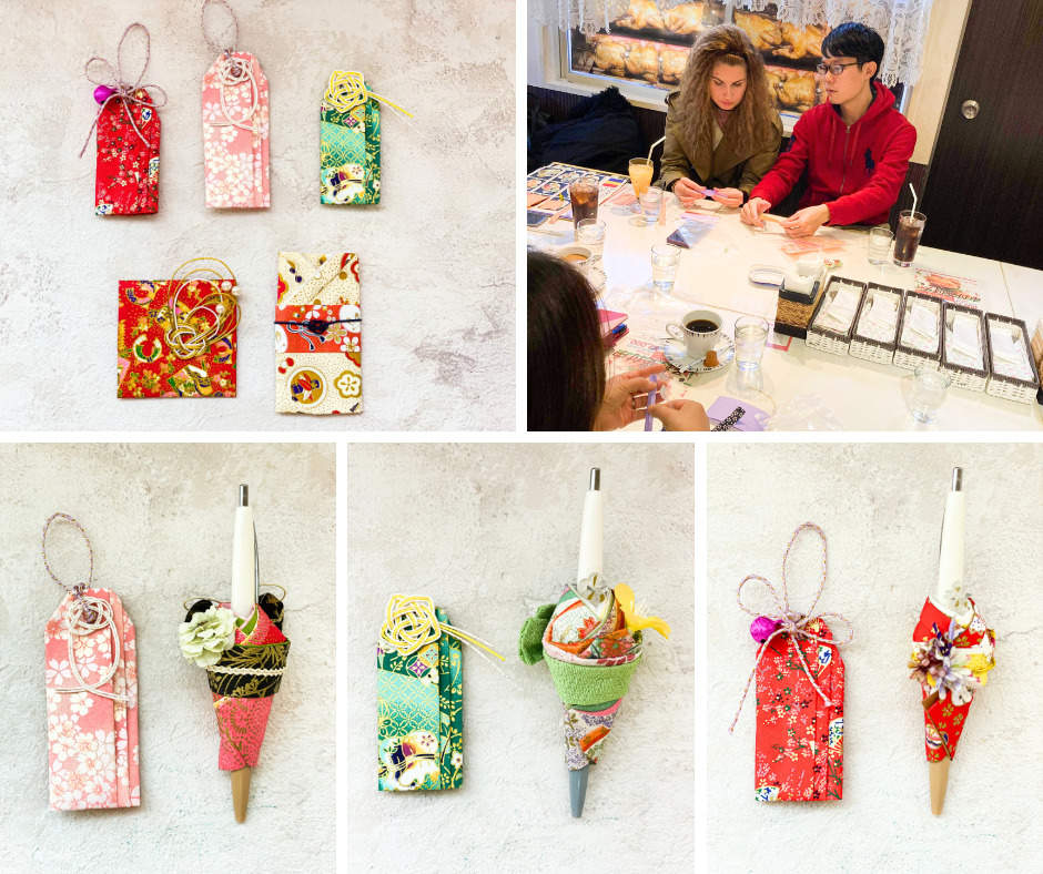 ※Gambar adalah imej.
Anda boleh memilih corak kegemaran anda untuk kertas Jepun dan origami.

①1 anak patung kertas Jepun dengan pen mata
Satu beg azimat/beg Pochi

Anda boleh membuat dua jenis karya.