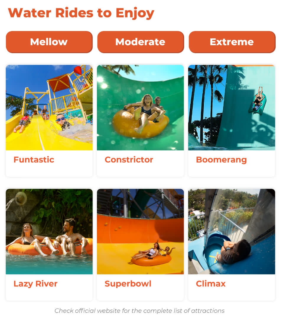 Tiket Masuk Waterbom Bali Bermain di 15 wahana air dari jenis yang santai hingga memacu adrenalin. tiket masuk waterbom bali