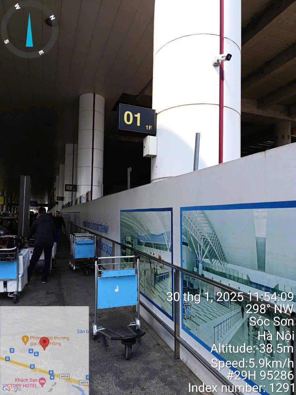Noi Bai International Airport (HAN). International terminal, 1st Floor, Pillar 01