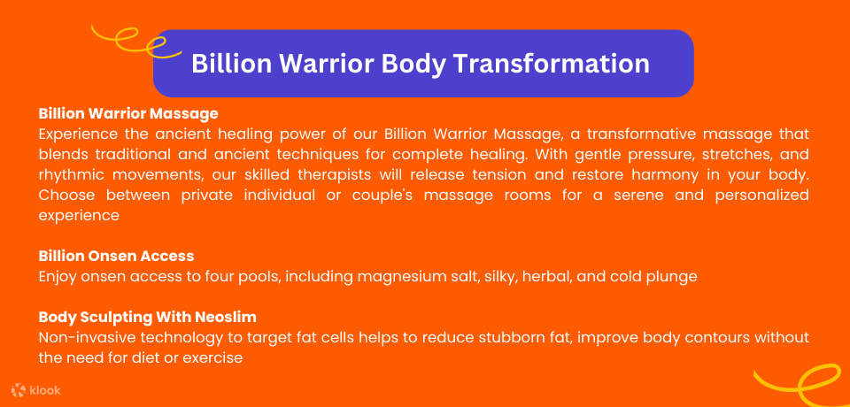 Trải nghiệm Spa và Massage tại Billion Onsen Kuala Lumpur