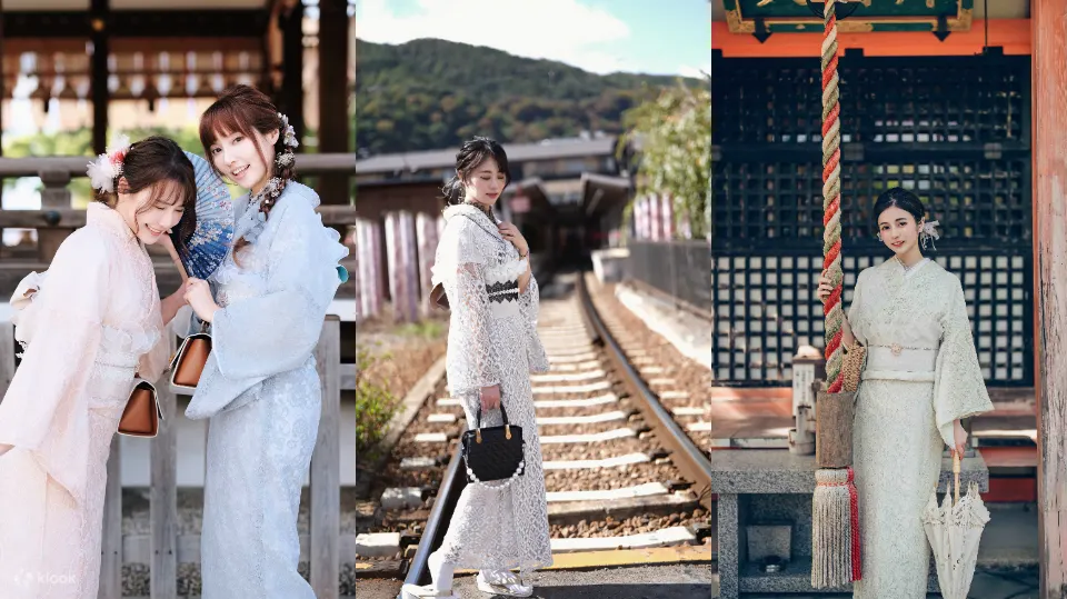 备有时下日本年轻女孩最新流行的蕾丝和服＆浴衣，也有多款配件可供选择